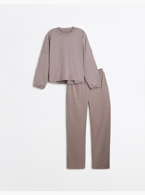 Pyjama rayé en maille, mo fashion - Kiabi Pyjama rayé en maille, mo fashion - Kiabi