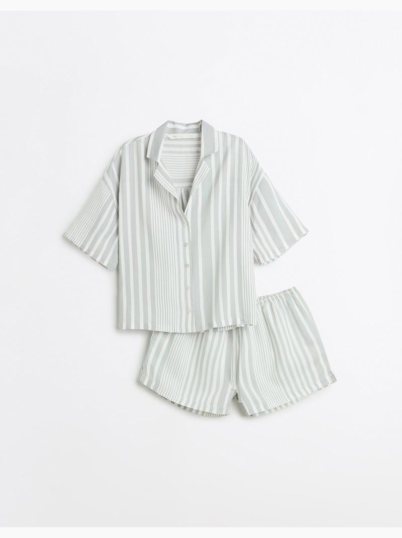 Pyjama rayé, MO Fashion Vert - Kiabi