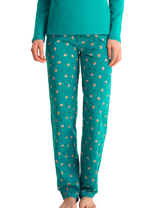 Pyjama rechte broek top m lang foxy - Kiabi Pyjama rechte broek top m lang foxy - Kiabi