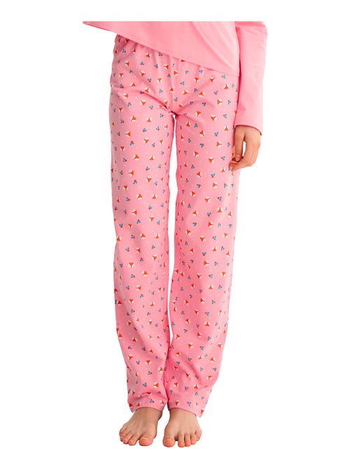 Pyjama rechte broek top m lang foxy - Kiabi Pyjama rechte broek top m lang foxy - Kiabi