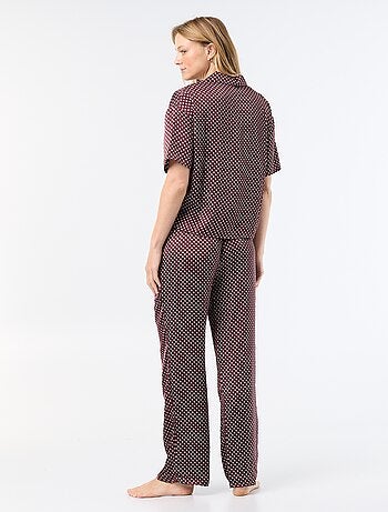 Pyjama satiné imprimé