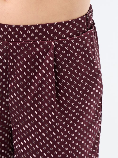 Pyjama satiné imprimé - Kiabi