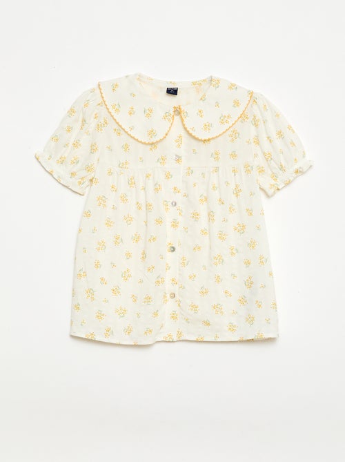 Pyjama short 2 pièces avec volants - Kiabi