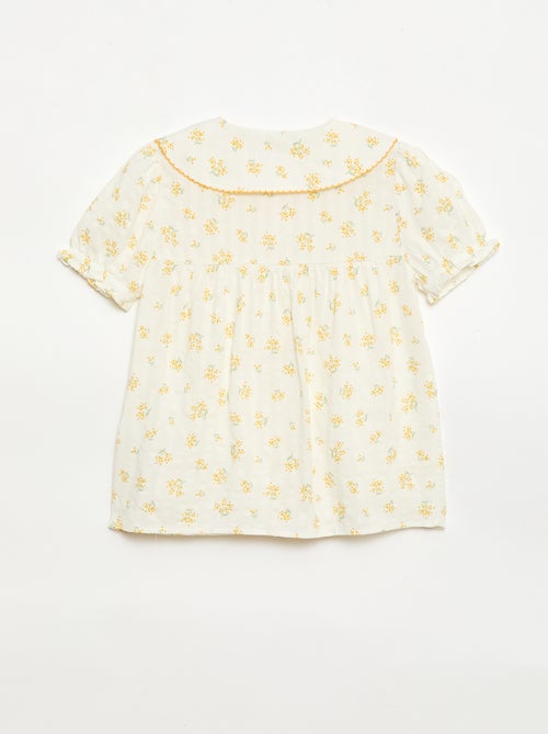 Pyjama short 2 pièces avec volants - Kiabi