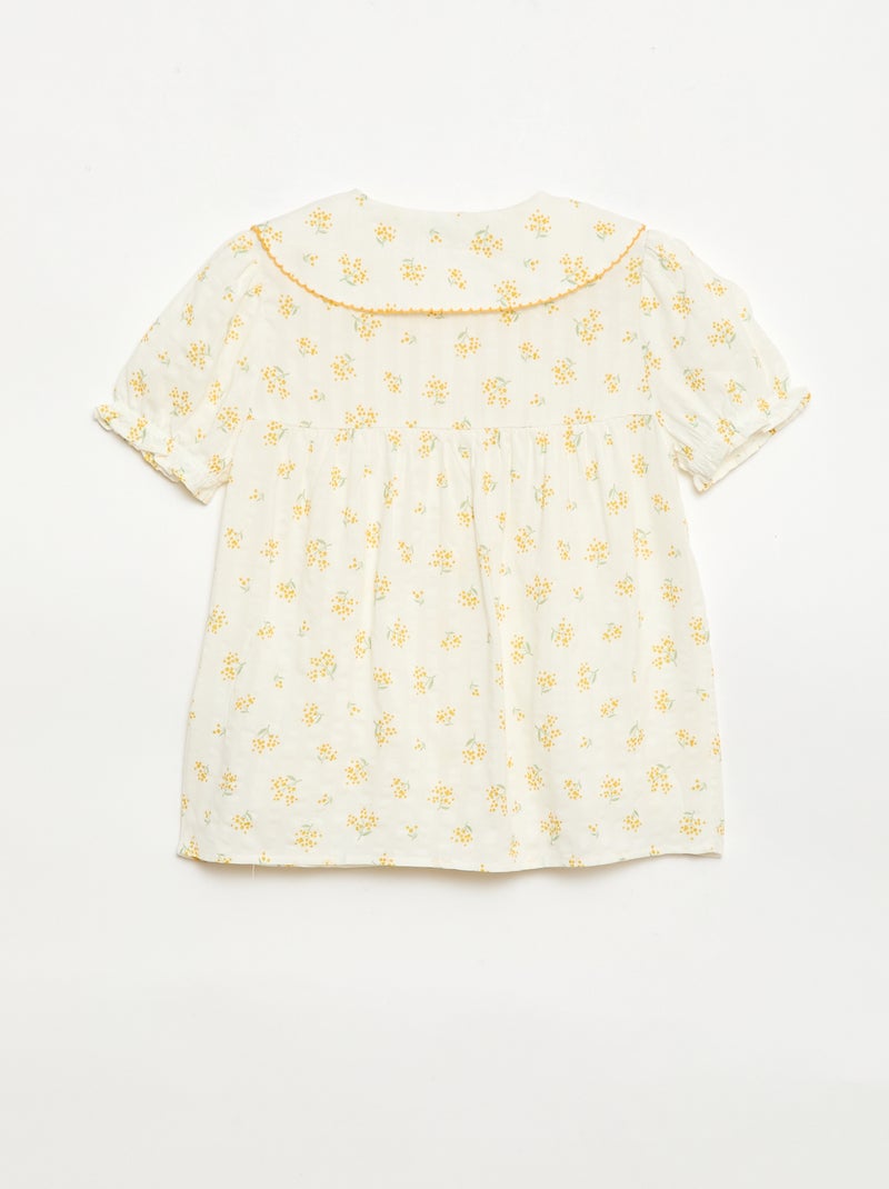 Pyjama short 2 pièces avec volants Ecru - Kiabi