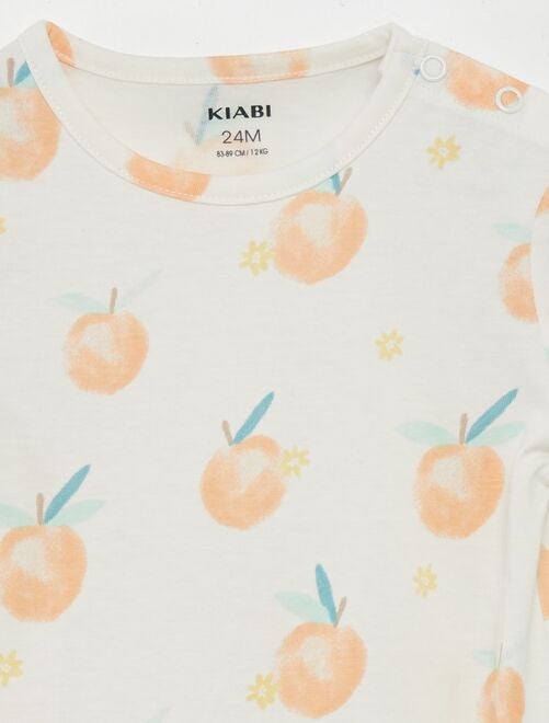 Pyjama short 2 pièces imprimé - Kiabi