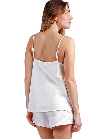 Pyjama short caraco satin luxe