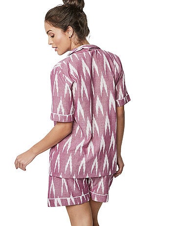 Pyjama short chemise manches courtes homewear p101