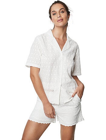 Pyjama short chemise manches courtes homewear p102