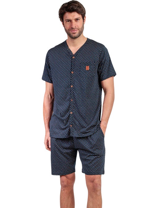 Pyjama short chemise manches courtes leather - Kiabi Pyjama short chemise manches courtes leather - Kiabi