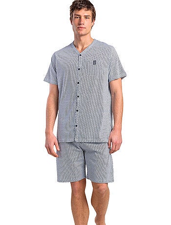 Pyjama short chemise manches courtes society