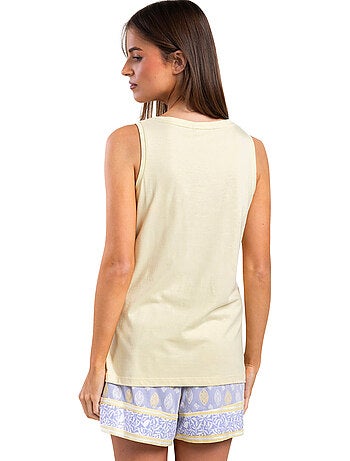 Pyjama short débardeur lavand butter