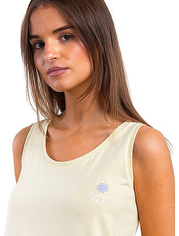 Pyjama short débardeur lavand butter