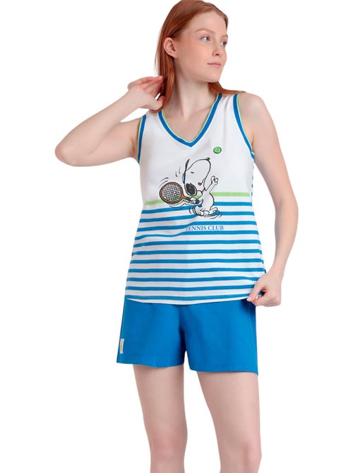 Pyjama short débardeur peanuts tennis club - Kiabi