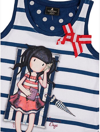 Pyjama short débardeur summer days santoro marine