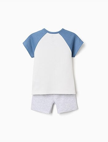 Pyjama short en coton avec mickey & pluto