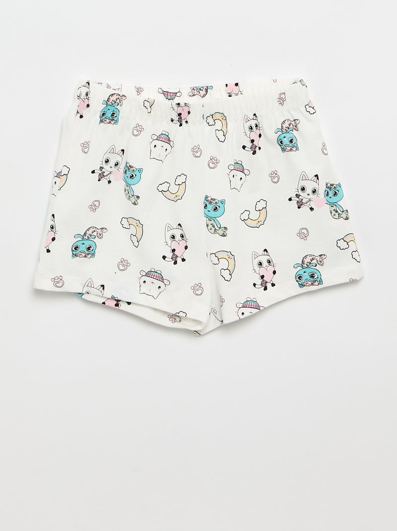 Pyjama short 'Gabby et la maison magique' - 2 pièces Blanc - Kiabi