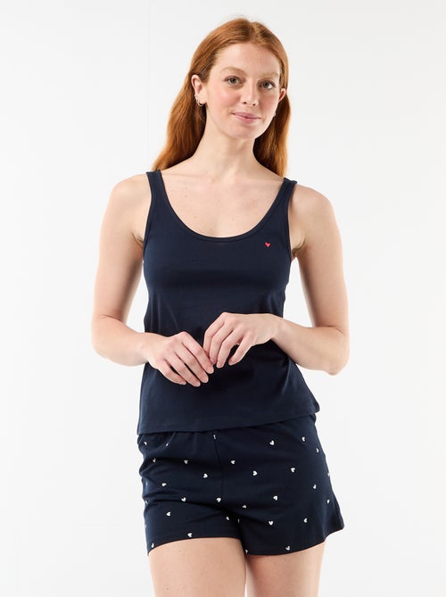 Pyjama short imprimé - 2 pièces - Kiabi