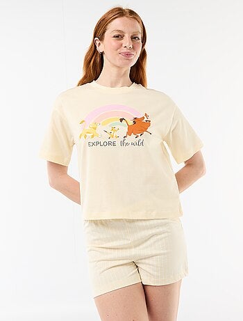 Pyjama short imprimé 'Vice Versa' - 2 pièces