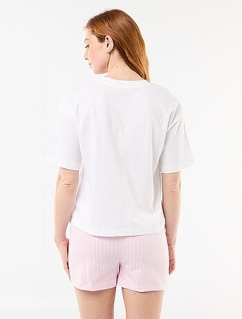 Pyjama short imprimé 'Vice Versa' - 2 pièces