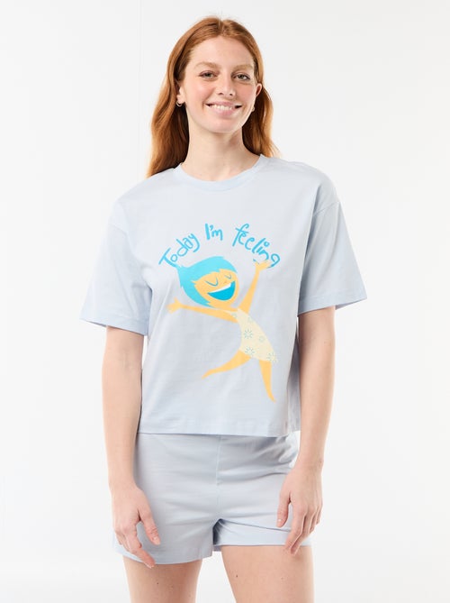 Pyjama short imprimé 'Vice Versa' - 2 pièces - Kiabi