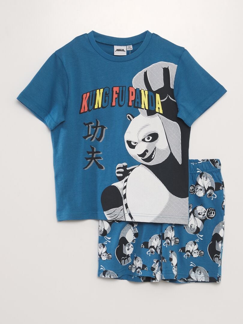 Pyjama short 'Kung Fu Panda' - 2 pièces Bleu - Kiabi