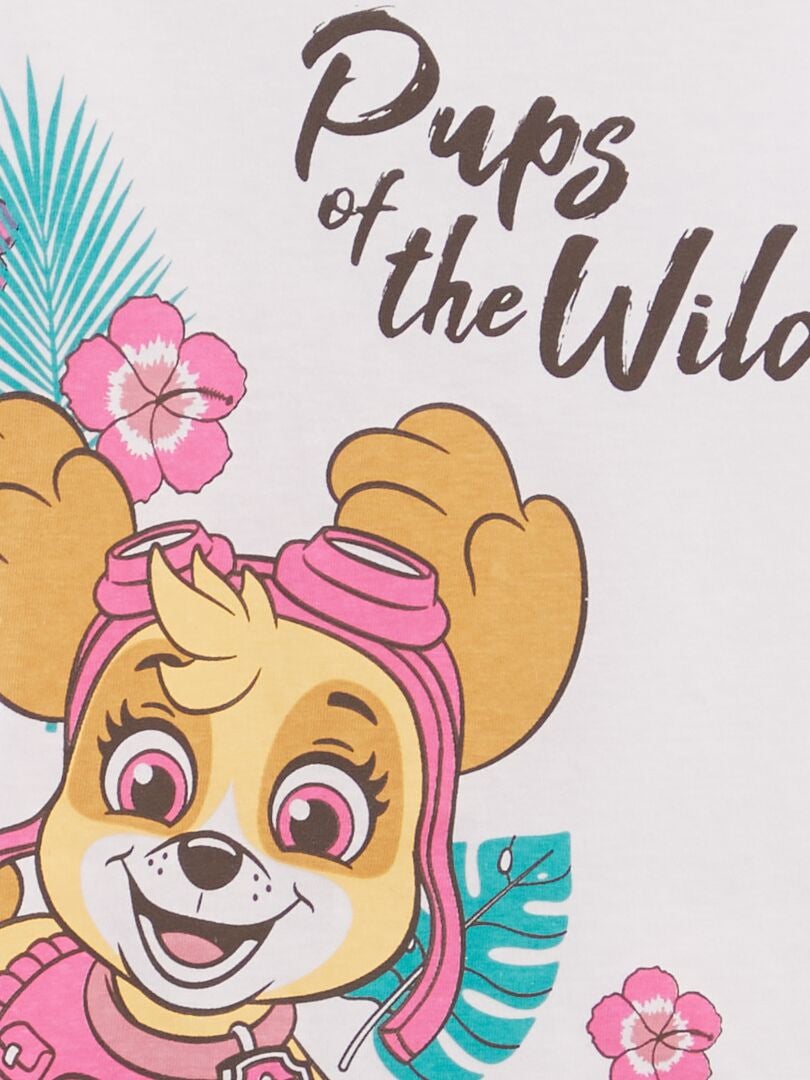 Pyjama short 'Pat' Patrouille' - 2 pi?�ces - Blanc/rose - Kiabi - 13.00�?�