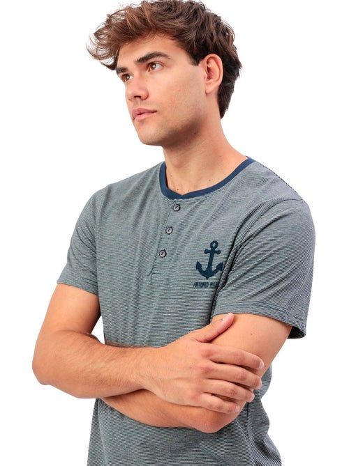 Pyjama short polo anchor antonio miro - Kiabi Pyjama short polo anchor antonio miro - Kiabi