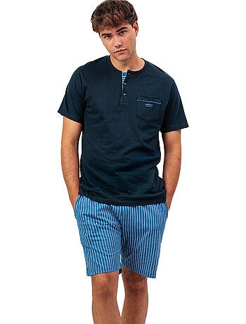 Pyjama short polo classic stripes