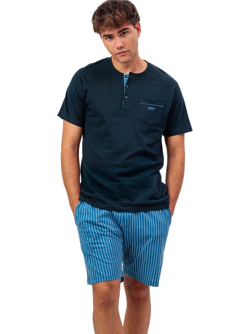 Pyjama short polo classic stripes - Kiabi Pyjama short polo classic stripes - Kiabi