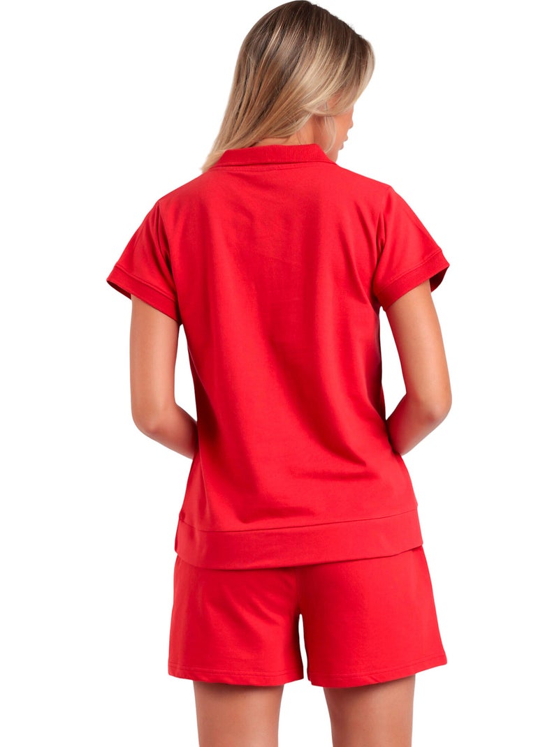 Pyjama short polo mickey ny summer disney Rouge - Kiabi