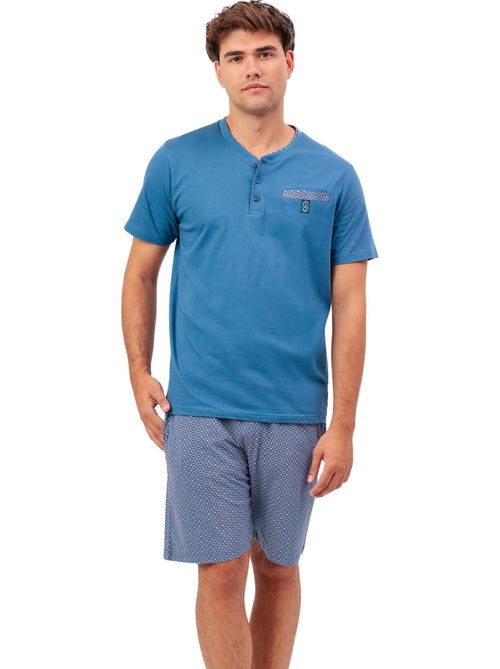 Pyjama short polo sterling - Kiabi