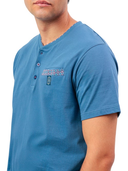 Pyjama short polo sterling - Kiabi