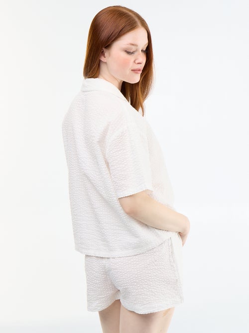 Pyjama short rayé - 2 pièces - Kiabi