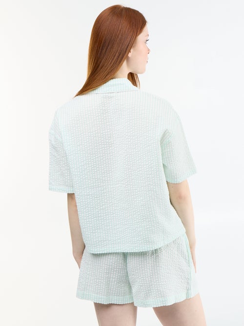 Pyjama short rayé - 2 pièces - Kiabi