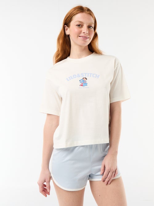 Pyjama short 'Stitch' - 2 pièces - Kiabi