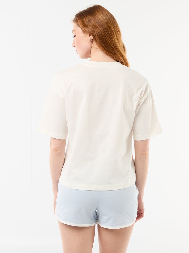 Pyjama short 'Stitch' - 2 pièces Blanc - Kiabi