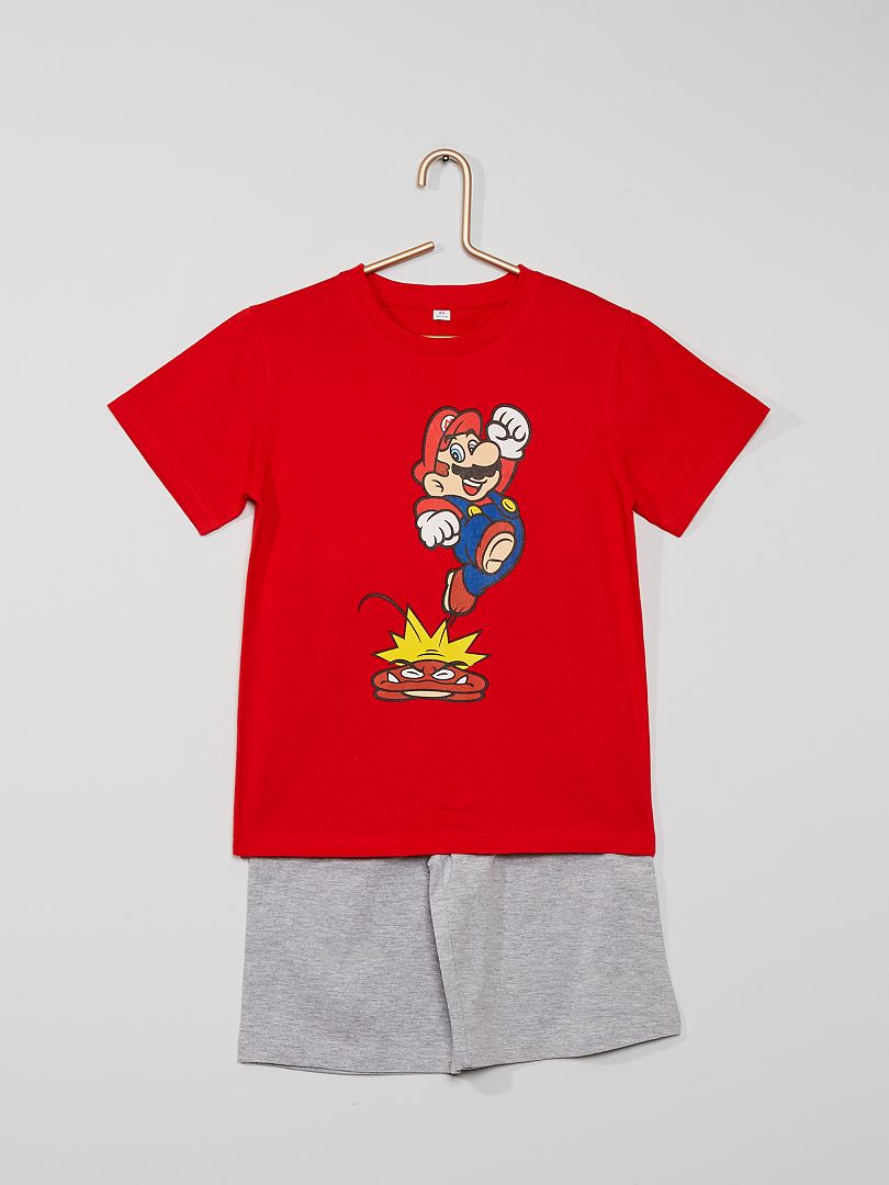 Pyjama short 'Super Mario' rouge - Kiabi