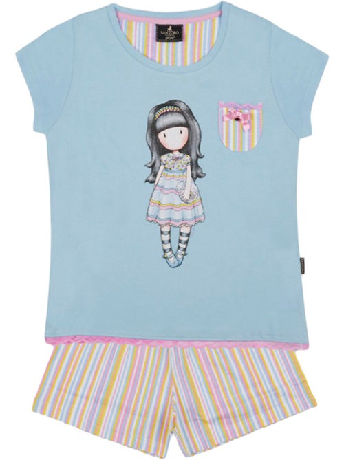 Pyjama short t-shirt and all things nice santoro bleu - Kiabi Pyjama short t-shirt and all things nice santoro bleu - Kiabi