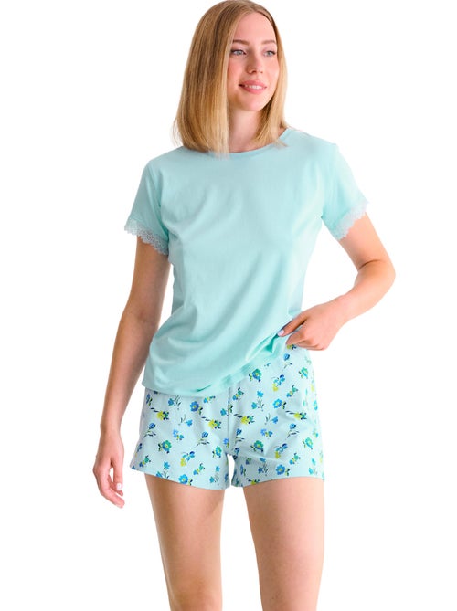 Pyjama short t-shirt BLOOMY - Kiabi Pyjama short t-shirt BLOOMY - Kiabi