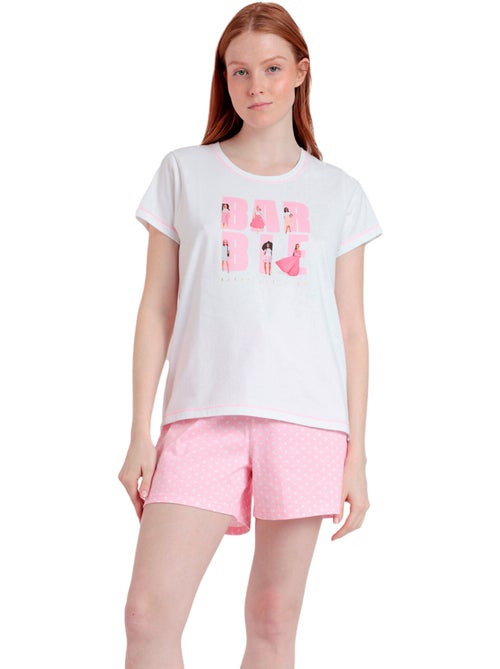 Pyjama short t-shirt she just shines barbie - Kiabi Pyjama short t-shirt she just shines barbie - Kiabi