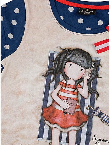 Pyjama short t-shirt summer days santoro marine