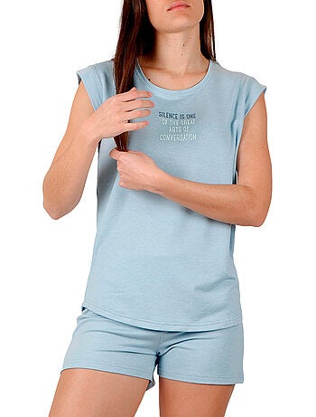 Pyjama short t-shirt the silence