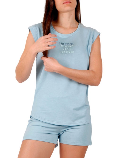 Pyjama short t-shirt the silence - Kiabi