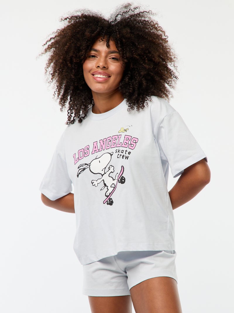 Pyjama 'Snoopy' - 2-delig BLAUW - Kiabi