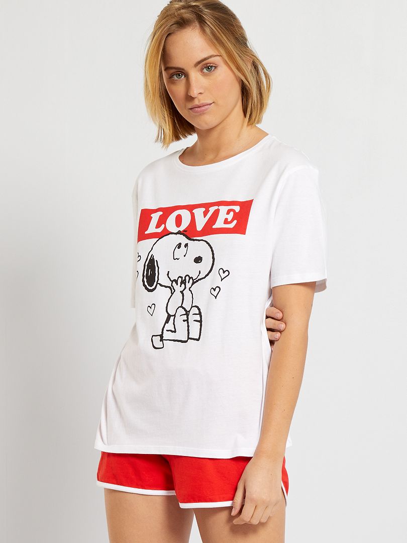 Pyjama 'Snoopy' wit / rood - Kiabi