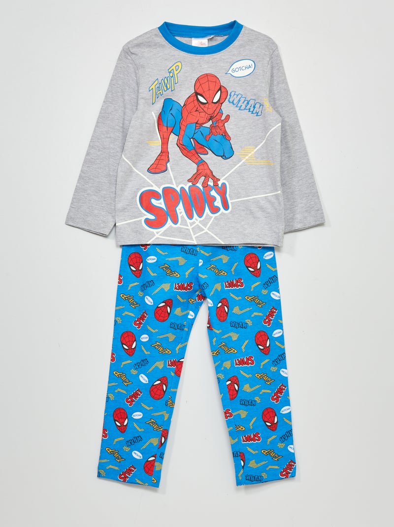 Pyjama 'Spider-Man' de 'Marvel' - 2 pièces gris/bleu - Kiabi