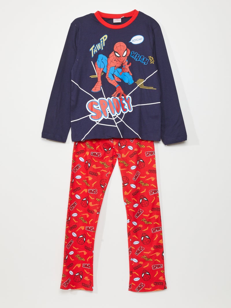 Pyjama 'Spider-Man' van 'Marvel' - 2-delig blauw / rood - Kiabi