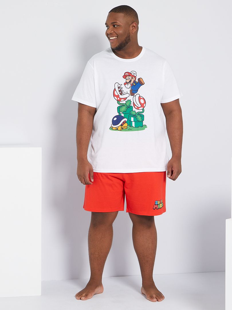 Pyjama 'Super Mario' blanc/rouge - Kiabi