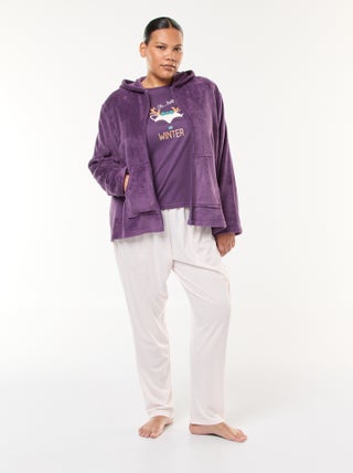Pyjama sweat en polaire + pantalon - 2 pièces